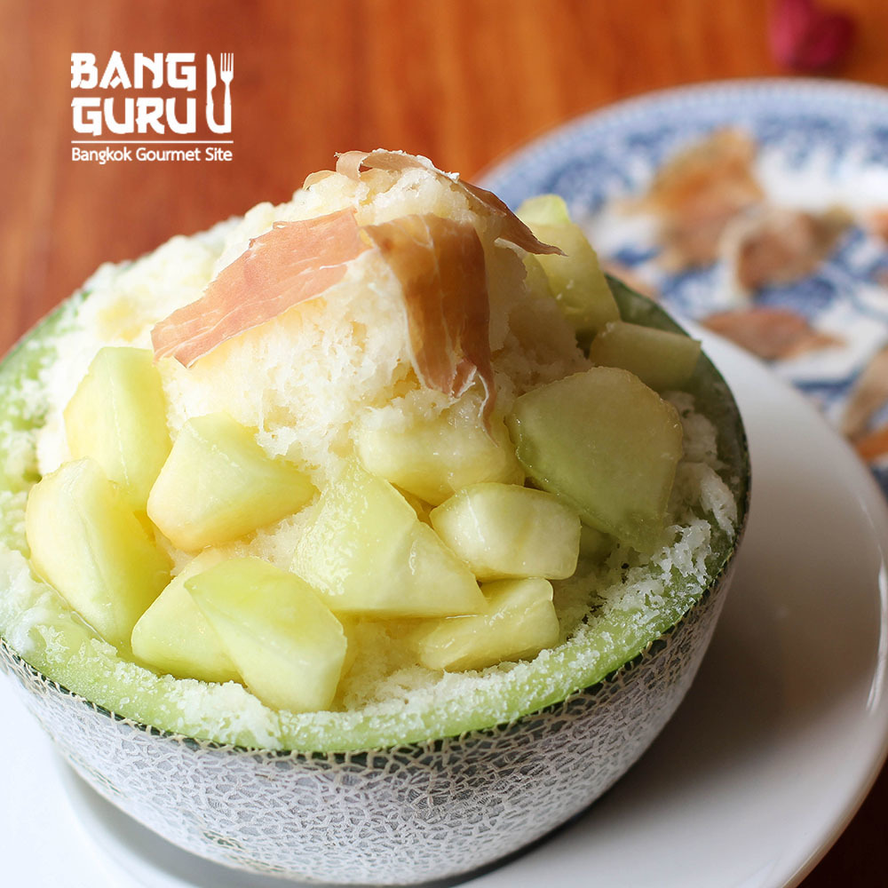 Melon Kakigori & Parma Ham