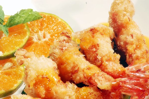 Deep Fried Shrimp with Orange Sauce